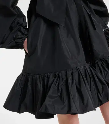Patou Bow-detail ruffled faille minidress | Thumbnail 3