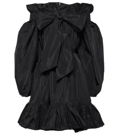 Patou Bow-detail ruffled faille minidress | Thumbnail 1