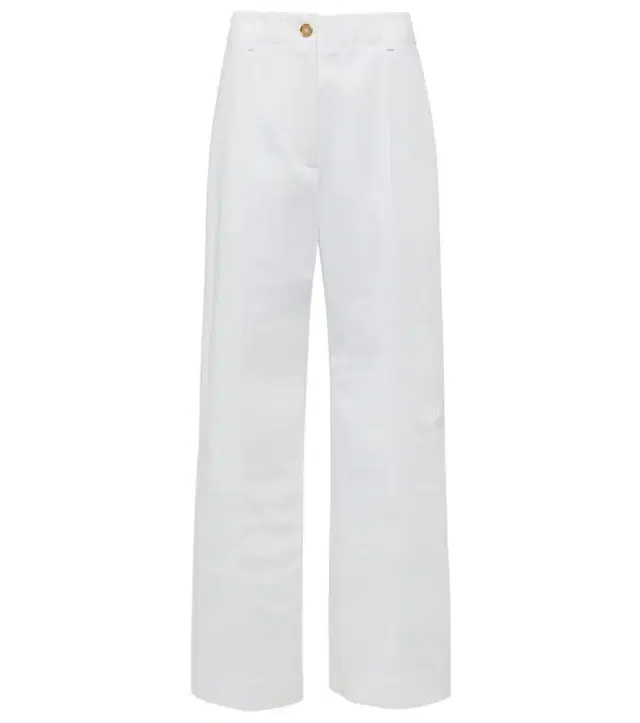 Patou High-rise cotton wide-leg pants