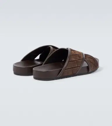 Bottega Veneta Tarik Intrecciato suede slides | Thumbnail 4