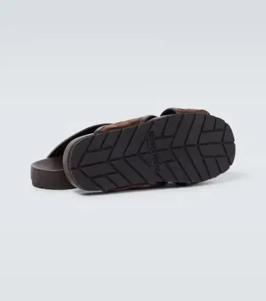 Bottega Veneta Tarik Intrecciato suede slides | Thumbnail 5