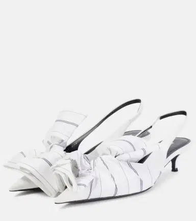 Balenciaga Knife 40 leather slingback pumps | Thumbnail 2