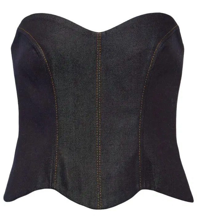 Aya Muse Hyn denim bustier top