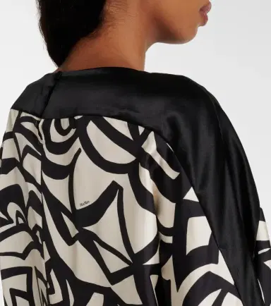 Max Mara Quaglia printed silk satin top | Thumbnail 4