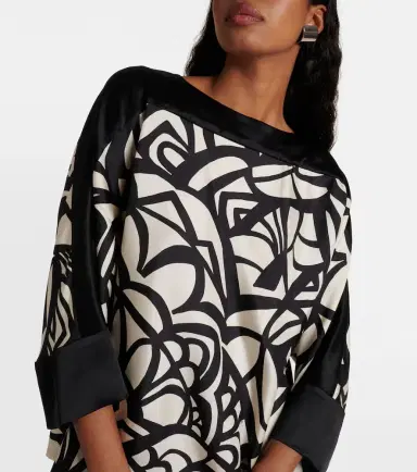 Max Mara Quaglia printed silk satin top | Thumbnail 5