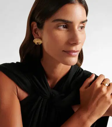 Mateo Venus Large 14kt gold earrings | Thumbnail 3