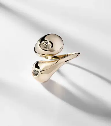 Mateo Water Droplet 14kt gold ring with diamonds | Thumbnail 5 Mateo Water Droplet 14kt gold ring with diamonds | Thumbnail 5
