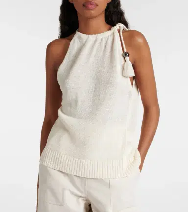 Max Mara Moriana halterneck linen top and hat set | Thumbnail 6 Max Mara Moriana halterneck linen top and hat set | Thumbnail 6