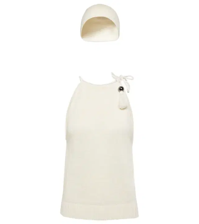 Max Mara Moriana halterneck linen top and hat set