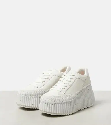 Chloe Chloé Nama leather platform sneakers | Thumbnail 3
