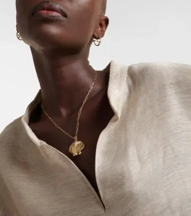 Mateo Venus Large 14kt gold pendant necklace | Thumbnail 4