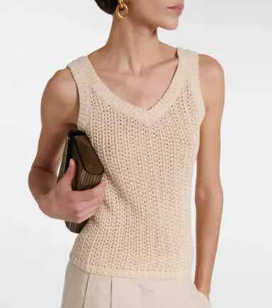 Max Mara Arrigo knit cotton-blend tank top | Thumbnail 2