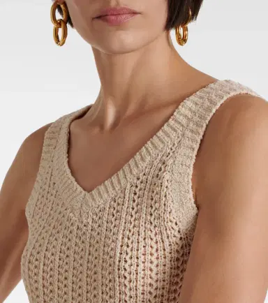 Max Mara Arrigo knit cotton-blend tank top | Thumbnail 3