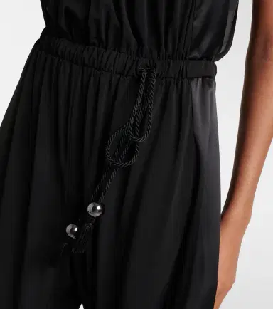 Max Mara Ubi silk satin-trimmed jersey jumpsuit | Thumbnail 6