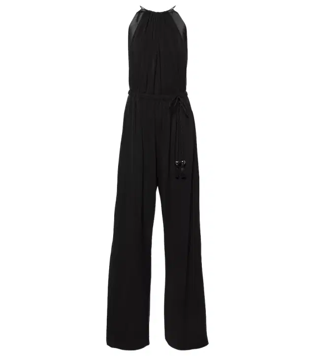 Max Mara Ubi silk satin-trimmed jersey jumpsuit