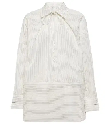 Max Mara Saletta pinstripe cotton and silk shirt | Thumbnail 1