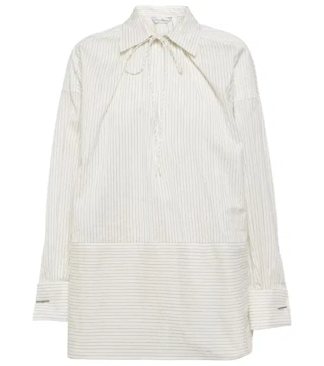 Max Mara Saletta pinstripe cotton and silk shirt