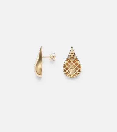 Mateo Water Droplet 14kt gold earrings | Thumbnail 2