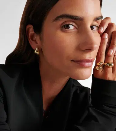 Mateo Water Droplet 14kt gold earrings | Thumbnail 3