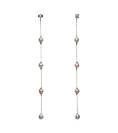 Mateo 14kt gold earrings with diamonds and pearls | Thumbnail 1