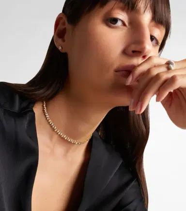 SHAY JEWELRY 18kt gold tennis necklace with diamonds | Thumbnail 4 SHAY JEWELRY 18kt gold tennis necklace with diamonds | Thumbnail 4