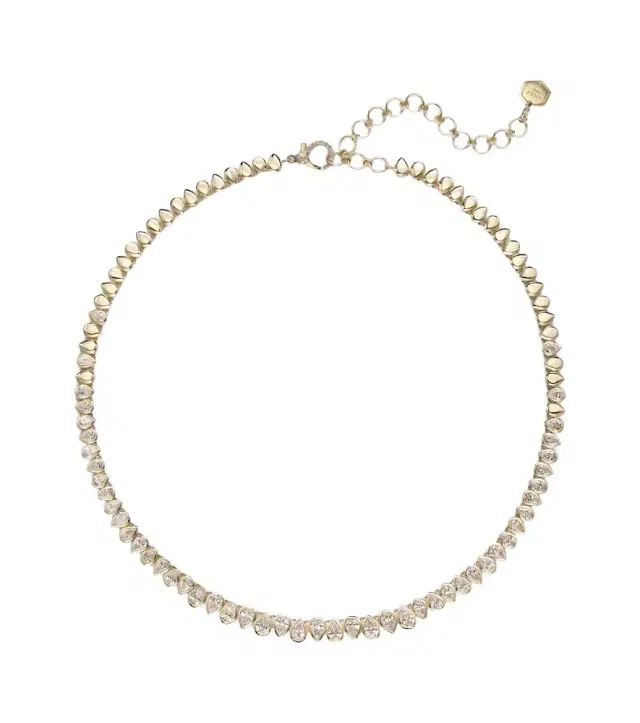 Shay Jewelry 18kt gold tennis necklace with diamonds