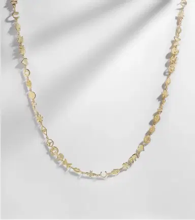 Sydney Evan Pure Tiny 14kt gold necklace | Thumbnail 2