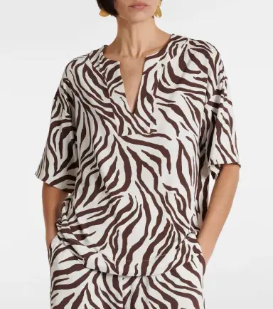 Max Mara Siberia zebra-print jersey top | Thumbnail 3