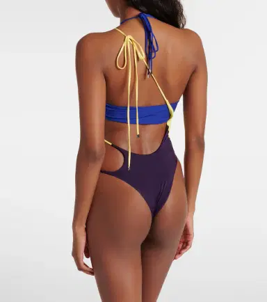 The Attico Colorblocked cutout swimsuit | Thumbnail 3