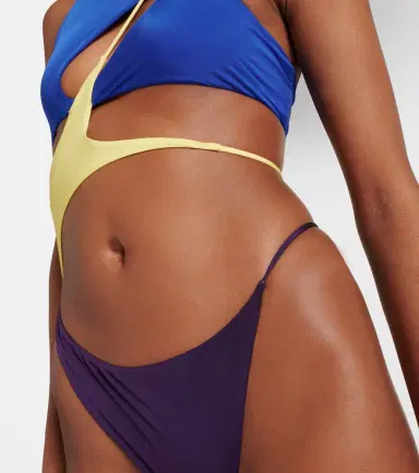 The Attico Colorblocked cutout swimsuit | Thumbnail 4