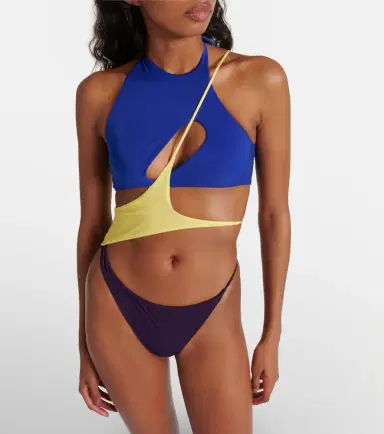 The Attico Colorblocked cutout swimsuit | Thumbnail 5