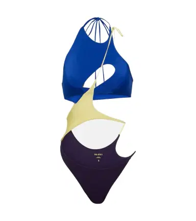 The Attico Colorblocked cutout swimsuit | Thumbnail 1