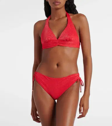 Max Mara Halterneck Lurex bikini top | Thumbnail 3