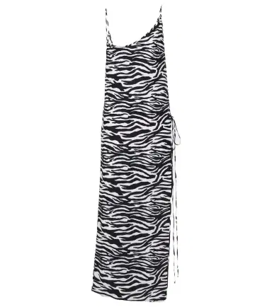 The Attico Zebra-print side-slit midi dress | Thumbnail 1
