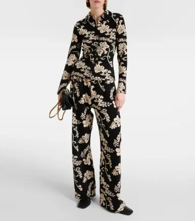Marine Serre Floral jacquard sweatpants | Thumbnail 3