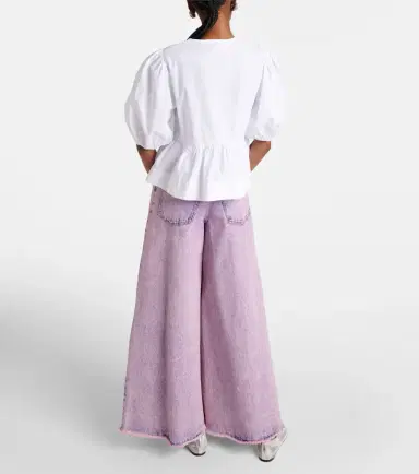 Ganni Bow-detail cotton poplin blouse | Thumbnail 4 Ganni Bow-detail cotton poplin blouse | Thumbnail 4