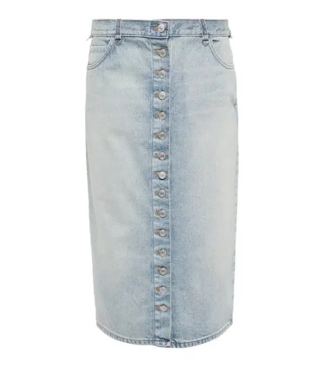 Courreges Courrèges Multiflex denim midi skirt