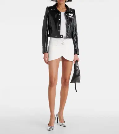 Courrèges Courrèges Reedition cropped vinyl jacket | Thumbnail 3