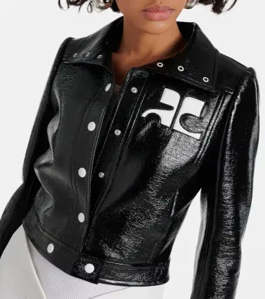 Courrèges Courrèges Reedition cropped vinyl jacket | Thumbnail 4