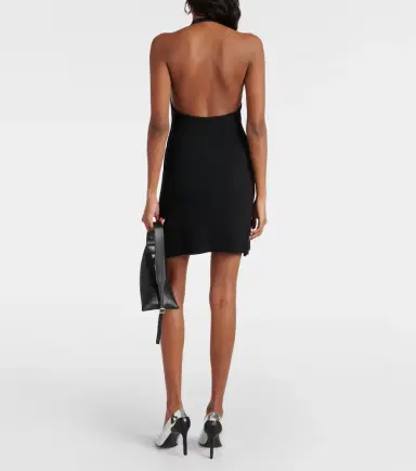 Courreges Courrèges Ribbed-knit cotton-blend jersey minidress | Thumbnail 3