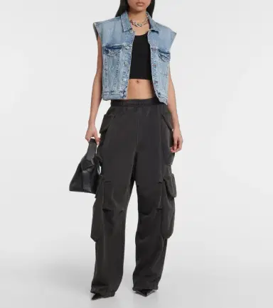 Agolde Ribbed-knit crop top | Thumbnail 3
