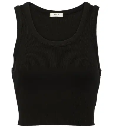 Agolde Ribbed-knit crop top | Thumbnail 1