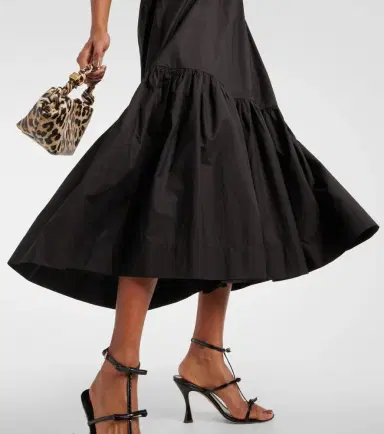Ganni Cotton poplin midi skirt | Thumbnail 3