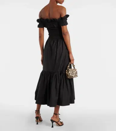 Ganni Cotton poplin midi skirt | Thumbnail 4