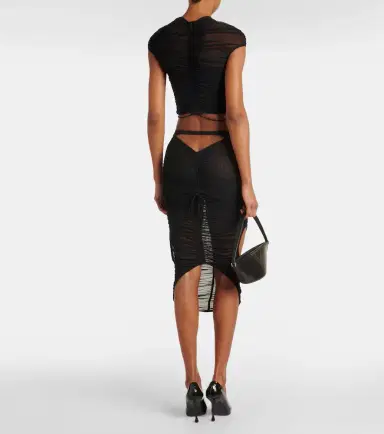 Mugler Cutout mesh crop top | Thumbnail 3
