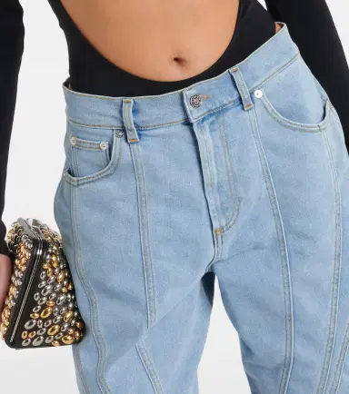 Mugler Spiral wide-leg denim shorts | Thumbnail 5