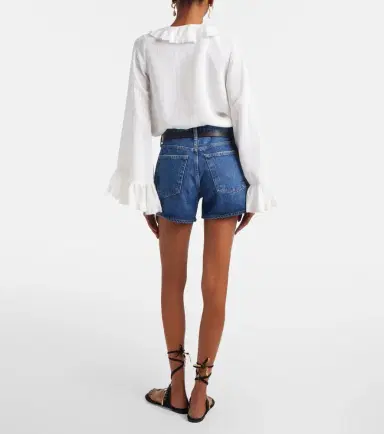 AGOLDE Parker Long high-rise denim shorts | Thumbnail 5