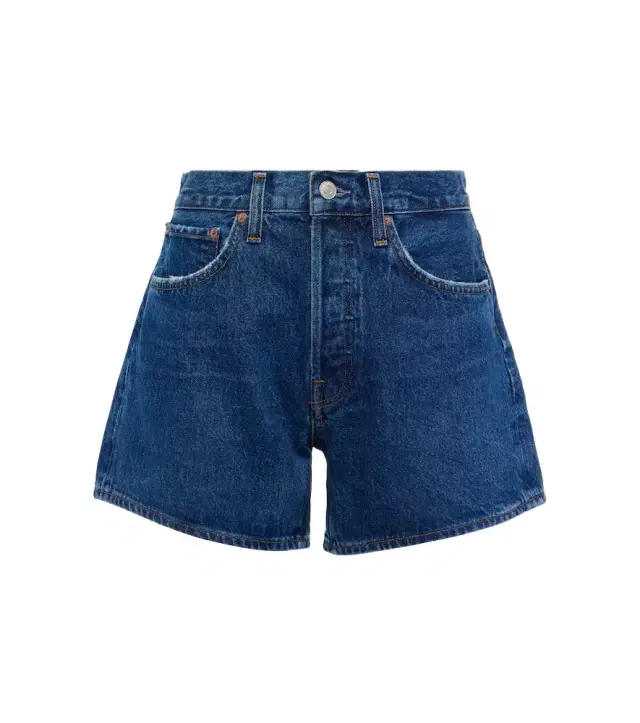 Agolde Parker Long high-rise denim shorts
