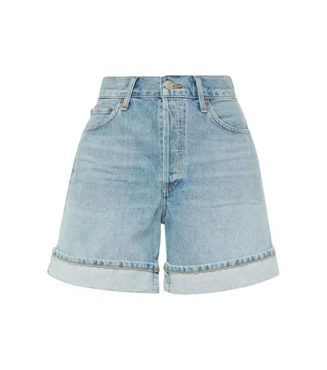 Agolde Dame high-rise denim shorts