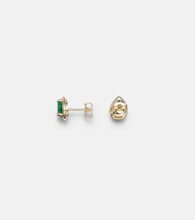 STONE AND STRAND Birthstone Bonbon 14kt gold earrings with emeralds | Thumbnail 2